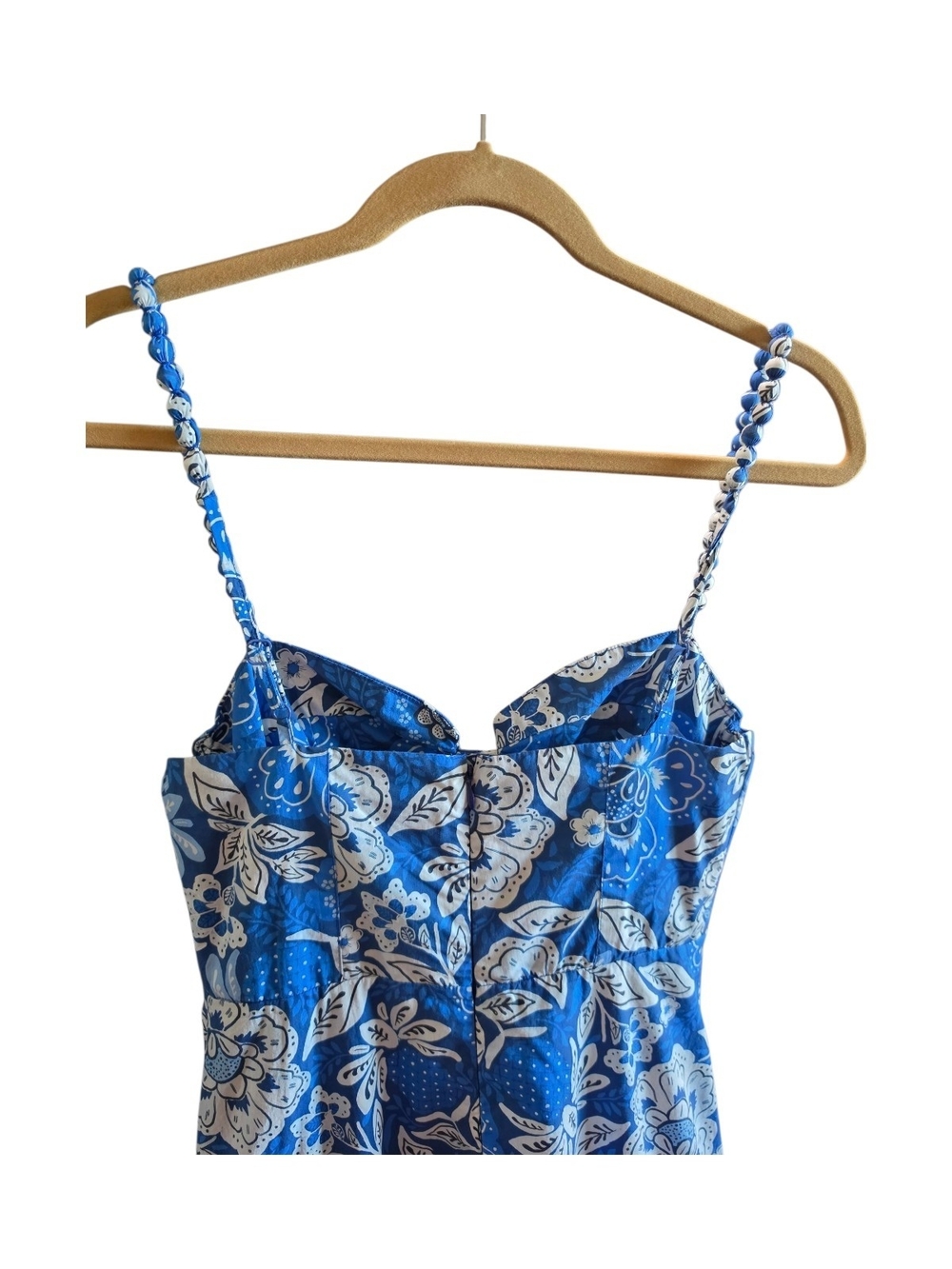 Beautifull FARM Rio Blue and White Floral Maxi Dress size S- excellent condition - Picture 5 of 10